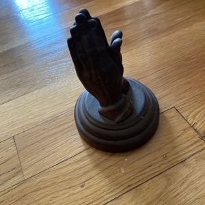 Vintage praying hands sculpture